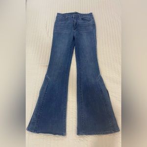 Wide, split leg jeans